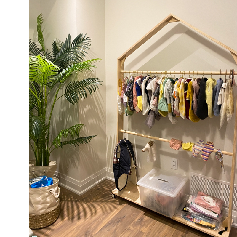 狗狗衣架貓咪衣柜小號寵物掛衣架實木泰迪落地收納架.