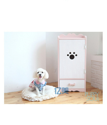 【烤漆可愛實用 寵物貓狗衣架衣柜 寵物儲物家具 收納置物柜帶抽屜】價格,廠家,圖片,寵物窩、籠,廣州億美展示柜制作-